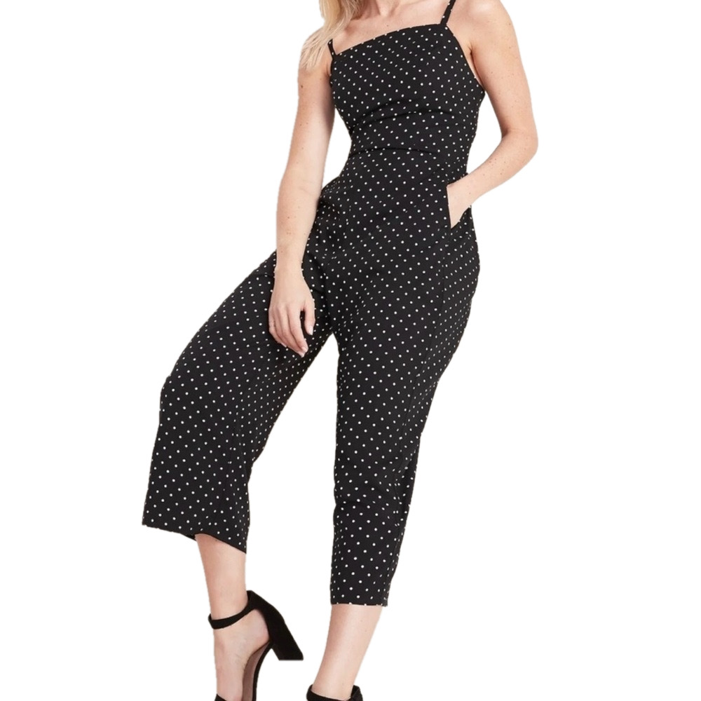 Old Navy Women's Square-Neck Cami Jumpsuit Polka Dot - Picture 3 of 9